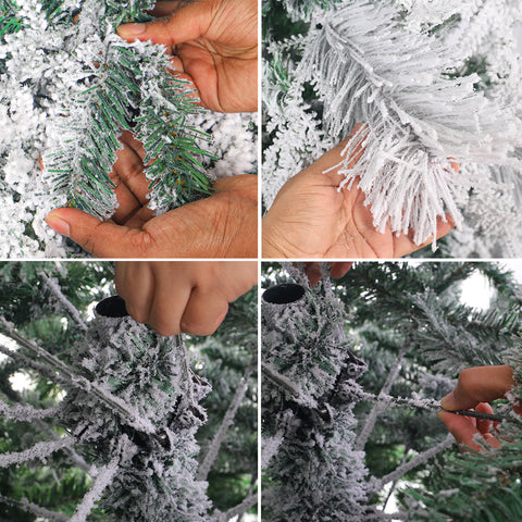 1 Piece Artificial Flocked Pine Christmas Tree  ( Chirstmas Tree only, Ornaments not Included)