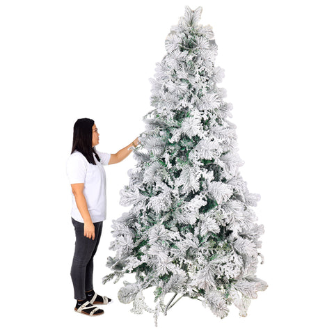 1 Piece Artificial Flocked Pine Christmas Tree  ( Chirstmas Tree only, Ornaments not Included)