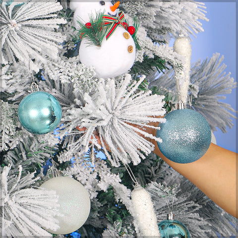1 Piece Artificial Flocked Pine Christmas Tree  ( Chirstmas Tree only, Ornaments not Included)