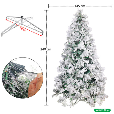 1 Piece Artificial Flocked Pine Christmas Tree  ( Chirstmas Tree only, Ornaments not Included)