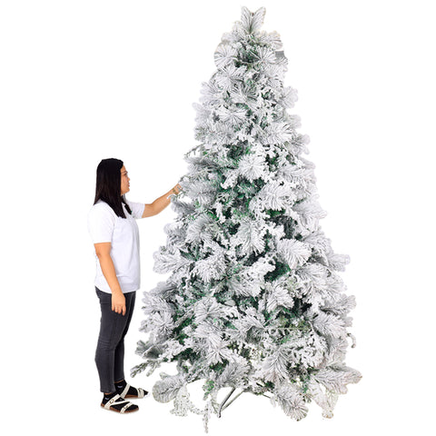 1 Piece Artificial Flocked Pine Christmas Tree  ( Chirstmas Tree only, Ornaments not Included)