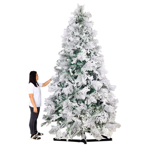 1 Piece Artificial Flocked Pine Christmas Tree  ( Chirstmas Tree only, Ornaments not Included)