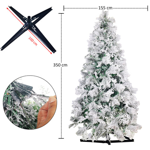 1 Piece Artificial Flocked Pine Christmas Tree  ( Chirstmas Tree only, Ornaments not Included)