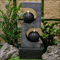 Stacked sphere garden water feature