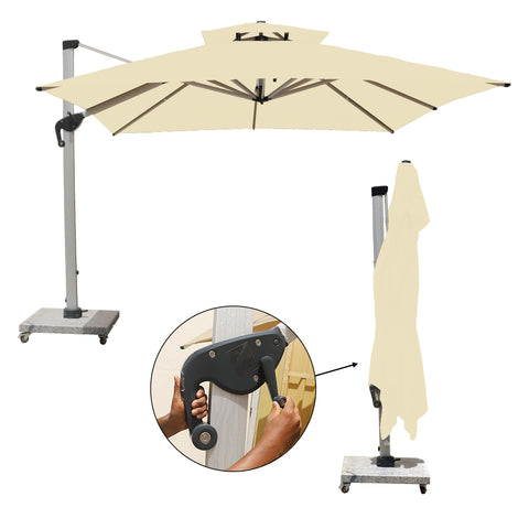 heavy duty cantilever umbrella with marble base