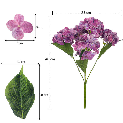 2-Packs Nearly Natural 3D Hydrangea Flower