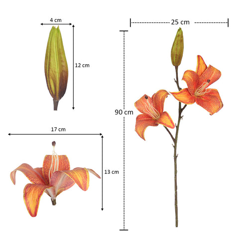2-Packs 3heads Nearly Natural Lily Flower