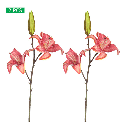 2-Packs 3heads Nearly Natural Lily Flower