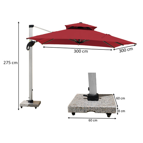 Outdoor Cantilever Parasol for Garden and Patio