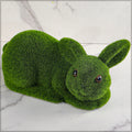 Moss rabbit garden statue