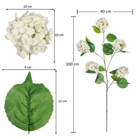 Premium Fake Hydrangea Stem