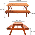 Garden bench with umbrella stand hole for added comfort