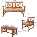 Stylish wooden sofa set for outdoor living spaces