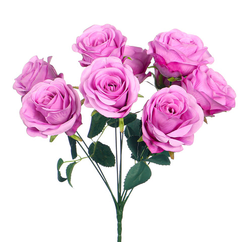 Purple Silk Rose Bouquet