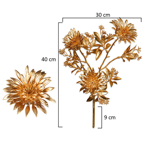 1 Bunch Artificial Golden Daisy Flower(Vase not Included)