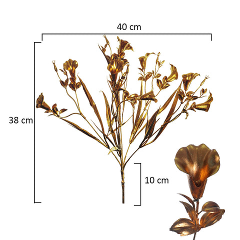 Artificial Golden Calla Bunch(Without Vase)