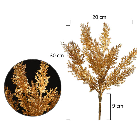1 Bunch Artificial Golden Cyprus Bunch (Vase not Included)