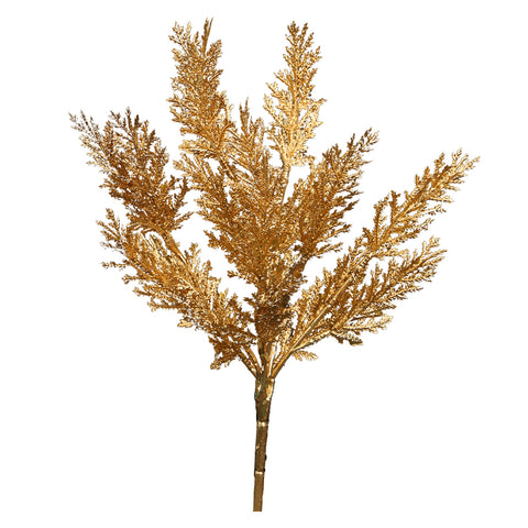 1 Bunch Artificial Golden Cyprus Bunch (Vase not Included)