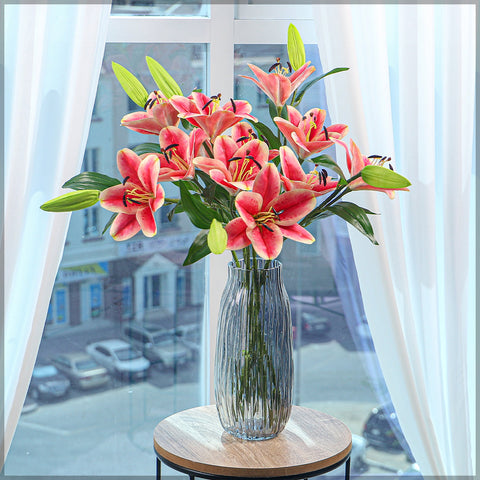 6 pack artificial tiger lilies