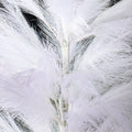 Decorative white feather arrangement