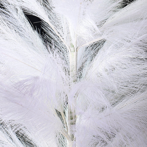 Decorative white feather arrangement