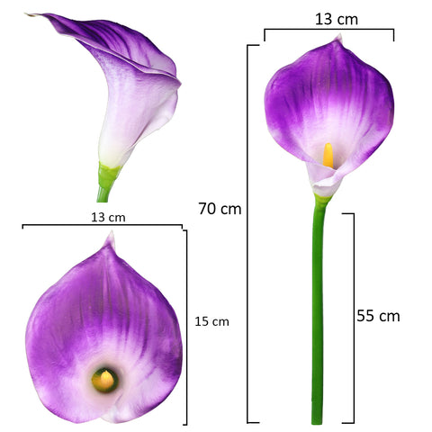 Faux calla lilies flowers set