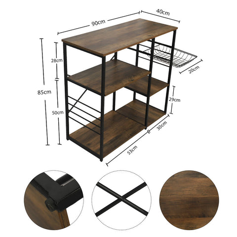 Multi tier kitchen organizer shelf