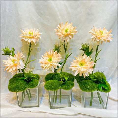 Faux Flower Arrangements in Vase  for display purposes only (non-sale)