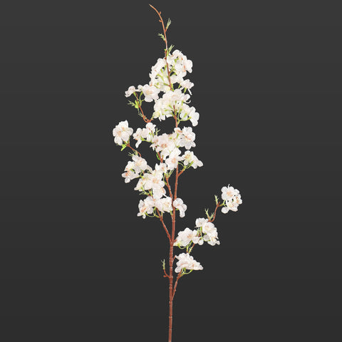 White Artificial Silk Cherry Blossom