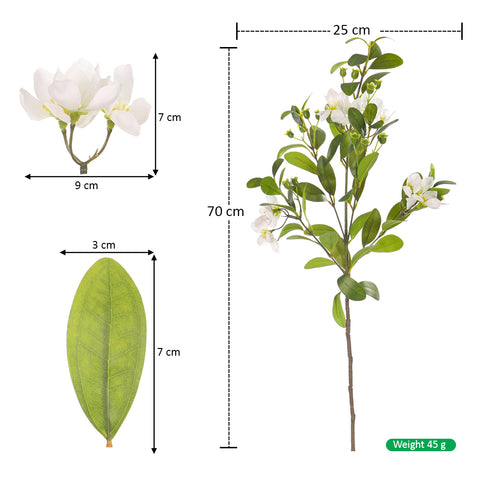 Artificial Tropical Peach Flower Branch