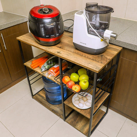 Compact kitchen storage rack
