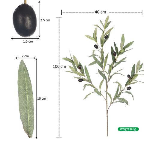 Faux Olive Leaves 100 cm