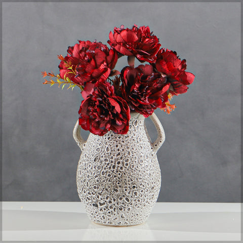 Artificial Silk Rosa Floribunda Flower