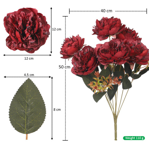Artificial Silk Rosa Floribunda Flower