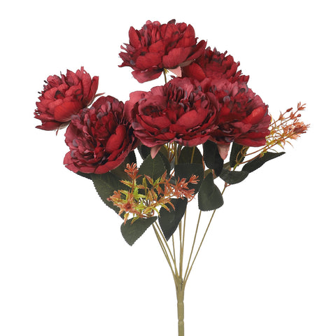 Artificial Silk Rosa Floribunda Flower