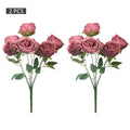 Faux Rose Flower Bunch for Decoration