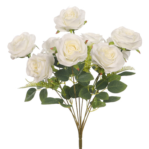 White Artificial Silk Rose Flower