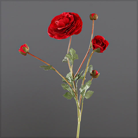Artificial Red Rananculus Flower