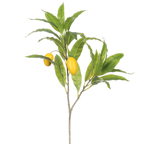 Artificial Mangoes Stems with Leaves