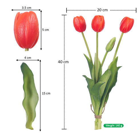 Bunch of 4 Artifical Tulips
