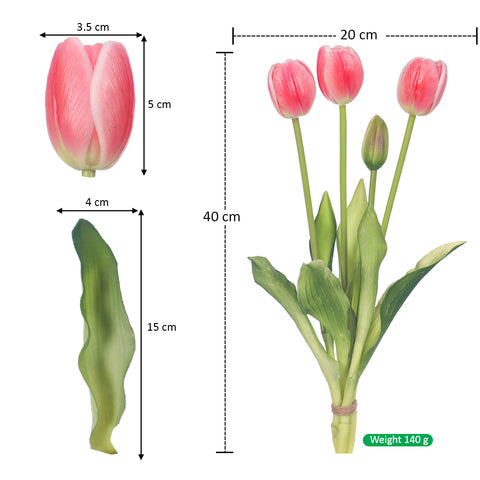 Bunch of 4 Artifical Tulips