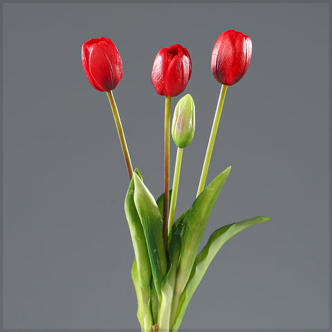 Bunch of 4 Artifical Tulips