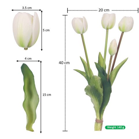 Bunch of 4 Artifical Tulips