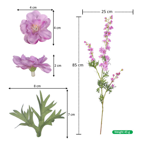 Artificial Silk Delphinium Flower Stem