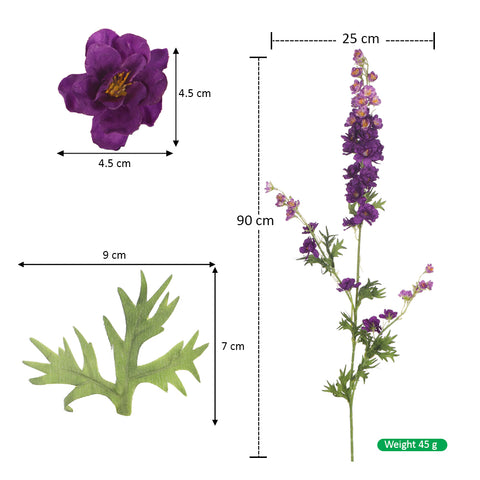 Faux Silk Delphinium Flowers