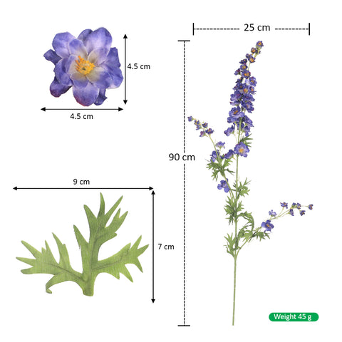 Faux Silk Delphinium Flowers
