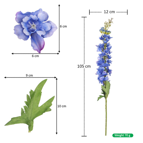 faux silk delphinium stem