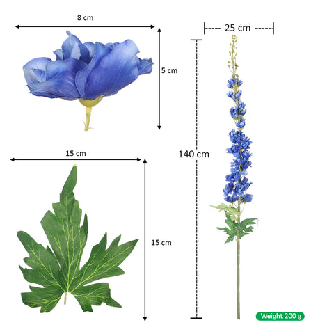 Faux Silk Delphinium Stem
