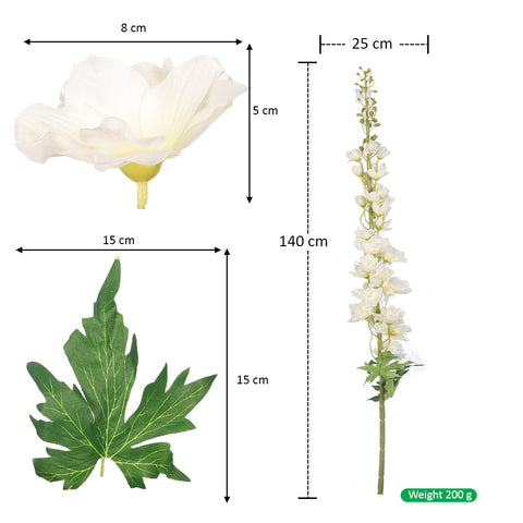 Silk Delphinium Flowers for Home Decor