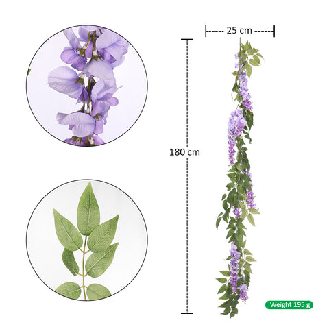 Faux Wisteria Flower Vine